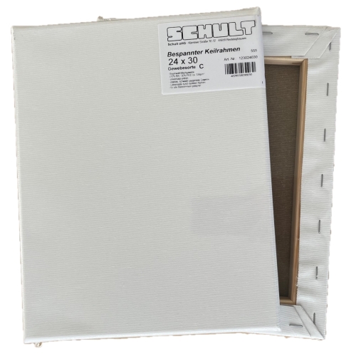 Preview: Bespannter Keilrahmen 24x30x2cm, ​Gewebesorte C